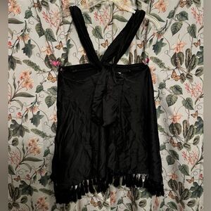 Sachin + Babi  Silk Tassel Blouse Black Top Womens Size 0
